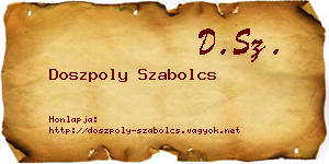 Doszpoly Szabolcs névjegykártya